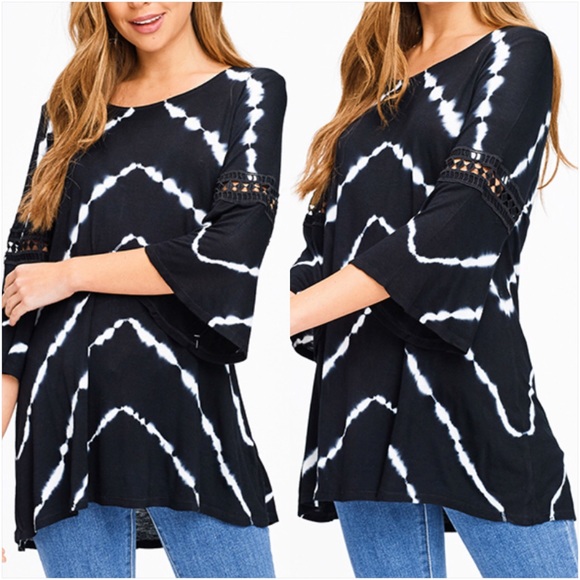 Boho Tie Die Year Round Tunic Top L XL - Picture 8 of 8